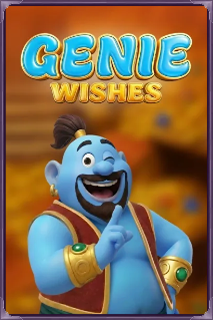 Genie Wishes niebieski dżin puszcza oko