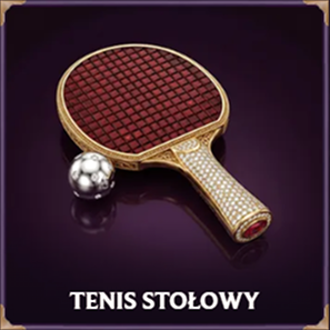 Tenis stołowy złota rakietka z piłeczką