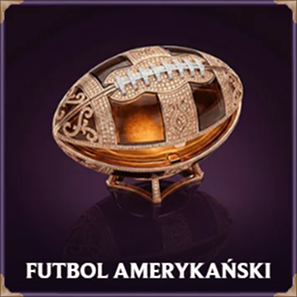 Futbol amerykański złota piłka na podstawce