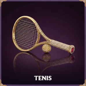 Tenis złota rakieta z piłką w kryształach