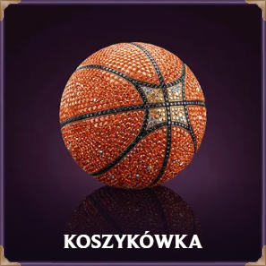 Koszykówka pomarańczowa piłka z kryształów