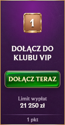 Poziom VIP 1 dołączenie do klubu