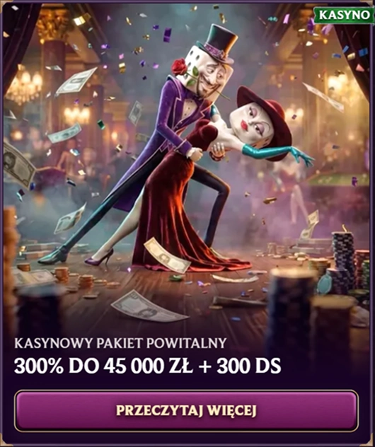 Kasynowy pakiet powitalny 300% do 45 000 zł